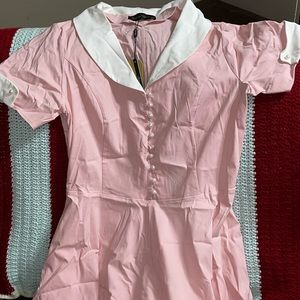 Plus size 50s style pink pinup dress!Size 2xl could be a great Halloween costume